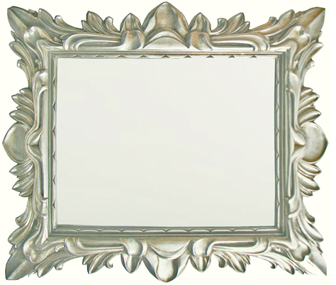 AF010AS Wall décor art mirror silver classic ornate rectangular